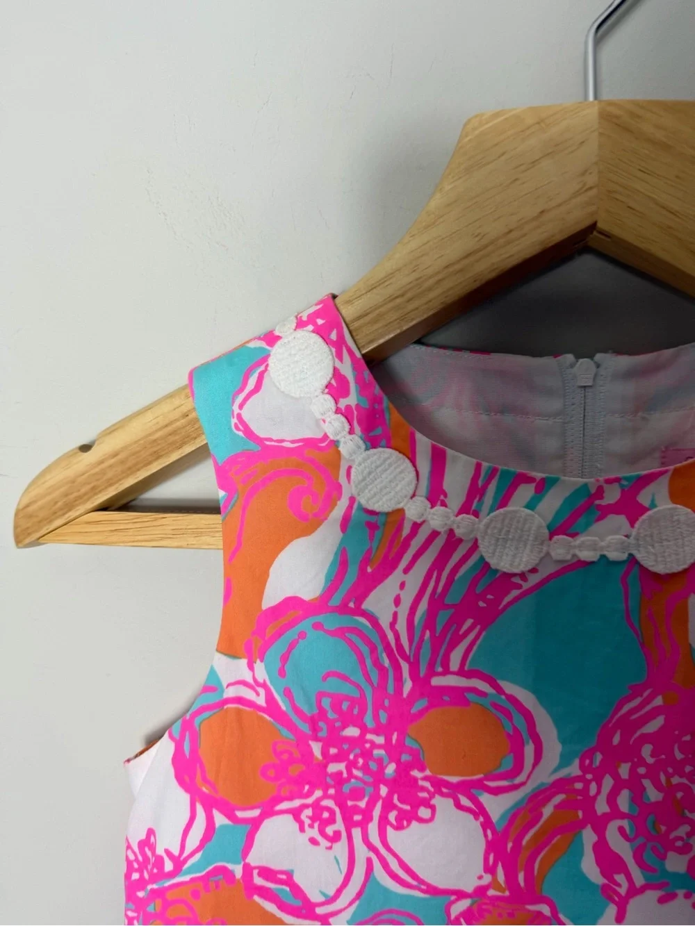 Lilly Pulitzer Girls Sleeveless Shift Dress Cotton Printed Pink Size 10